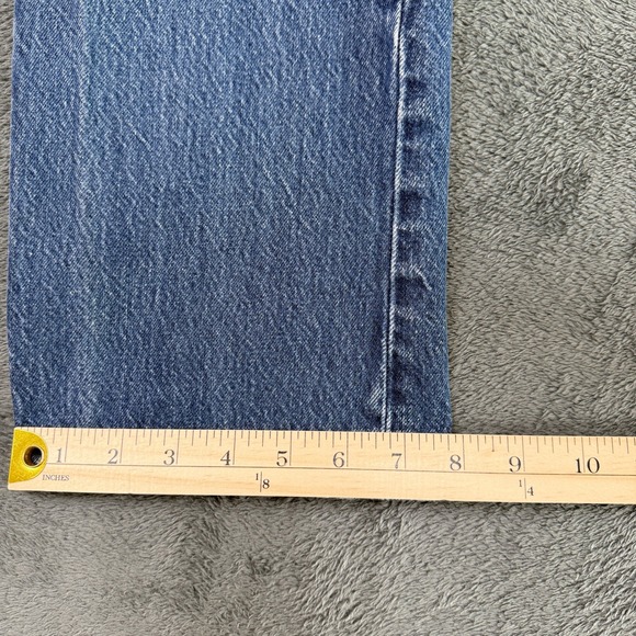 Levi's 501 Button Fly Blue Jeans Denim Pants Classic Straight Leg - Picture 8 of 12